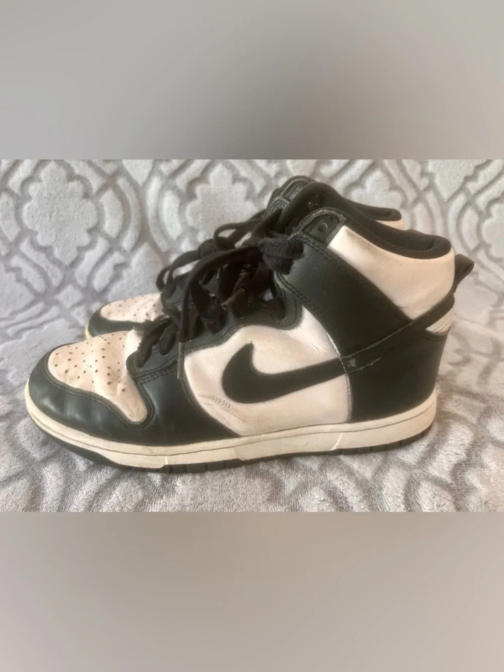 Nike Dunk High Black White Panda Sneakers Womens Size 8